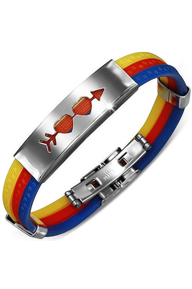 Unisex apyrankė su plieno dekoracija